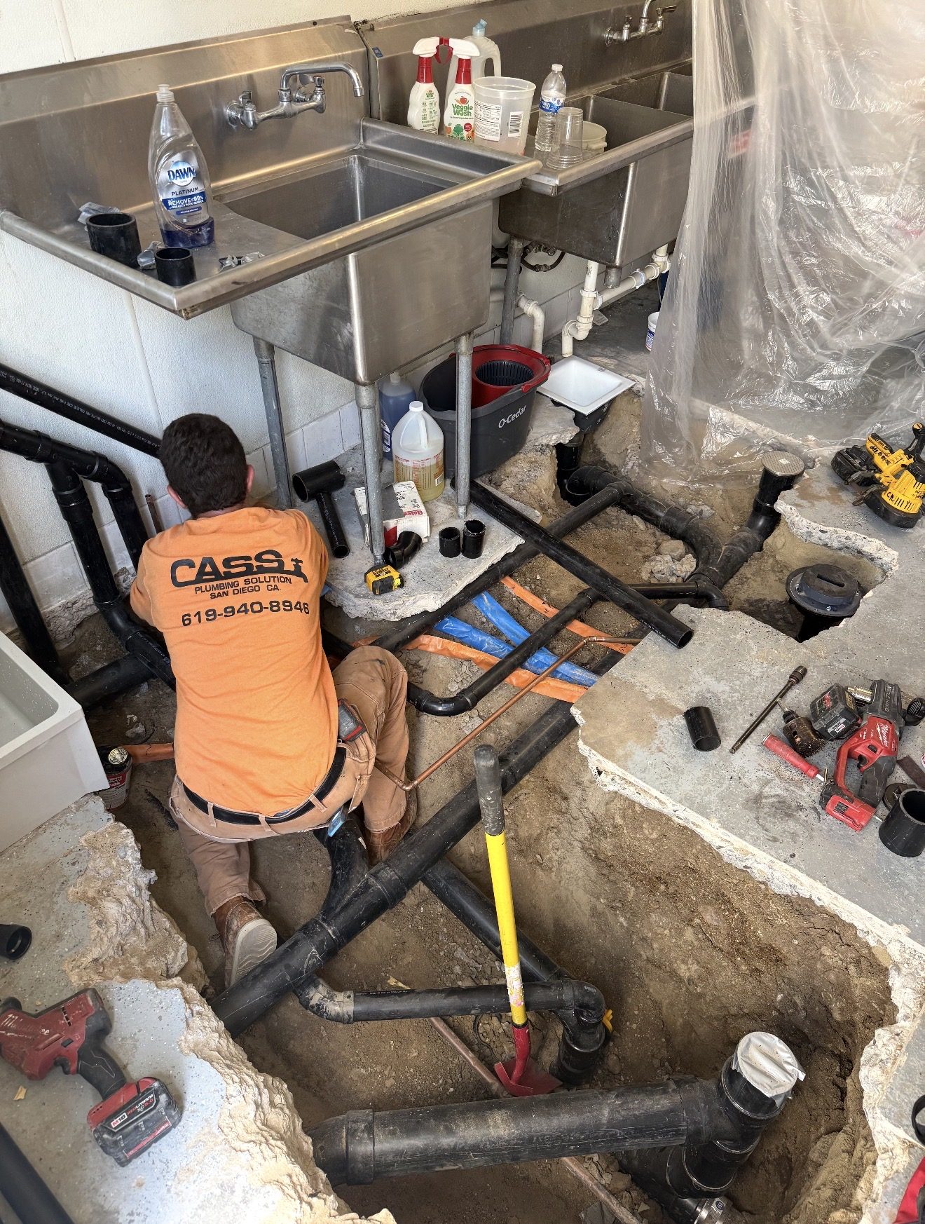 Restaurant Plumbing Rough-In