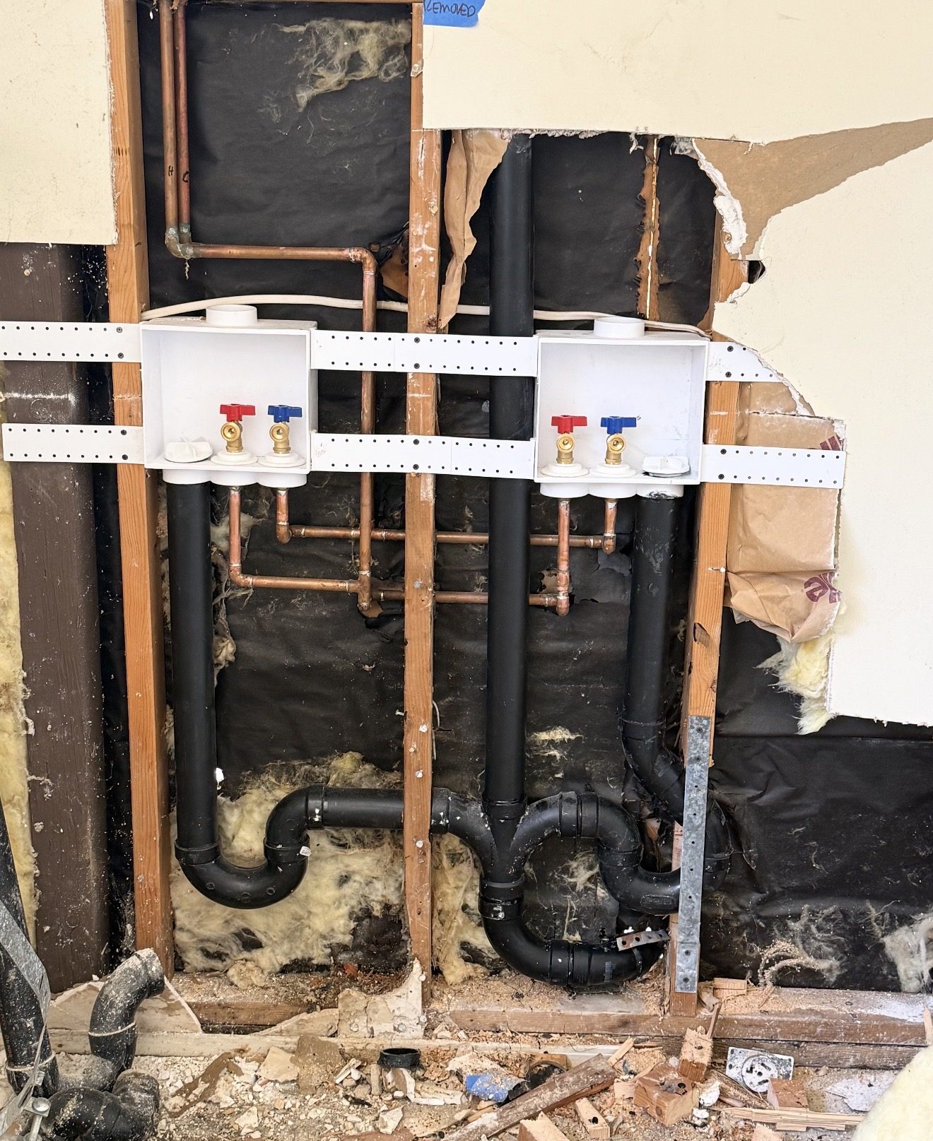 Wall-Open Plumbing Rough-In